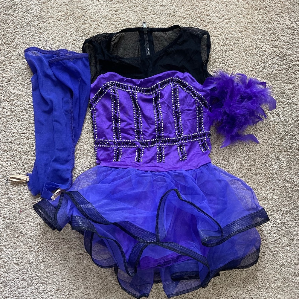 Purple and Black A Wish Come True Girls Intermediate Child Dance Costume